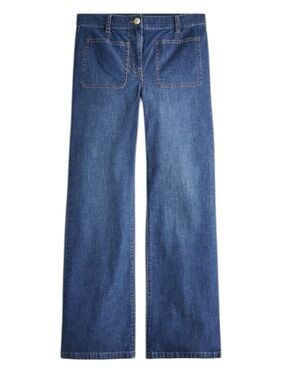 J.Crew Kickout Jean 35 Blue Sailor High Rise NWT Prep Denim Stretch Casual Retro